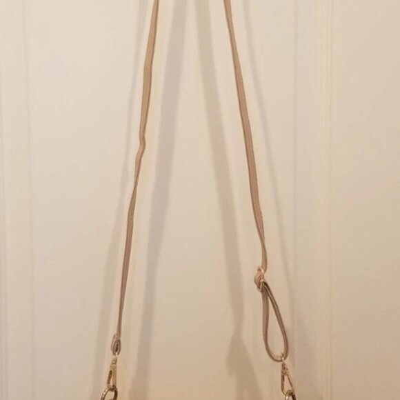 Super Feminine Beige Woman's Crossbody Handbag with Braided Handle - Picture 4 of 9